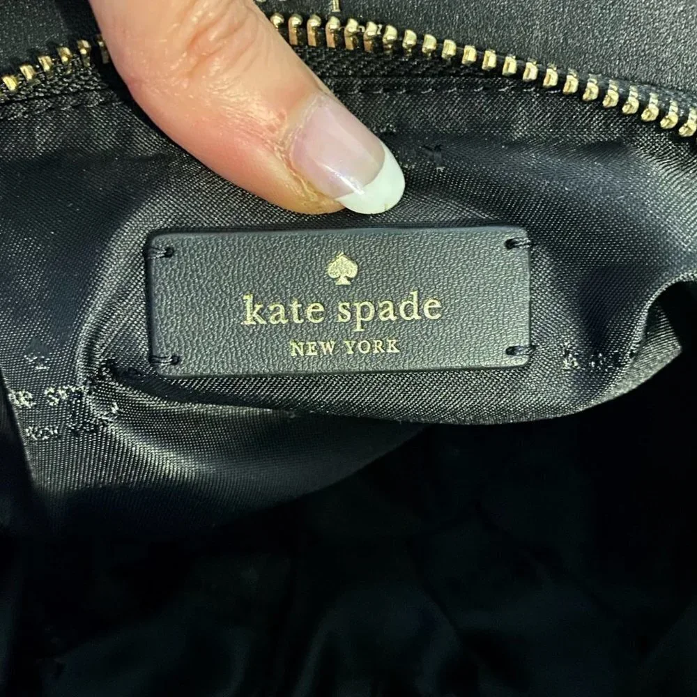 Kate Spade Pitch Purrfect Faux Fur Black Cat Bag NWT